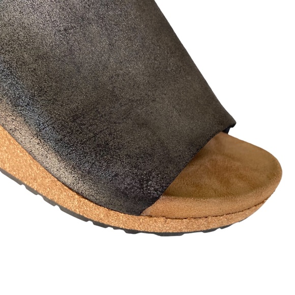 Birkenstock | Shoes | Birkenstock Papillo Namica Wedge Black Shimmer 105 Narrow | Poshmark